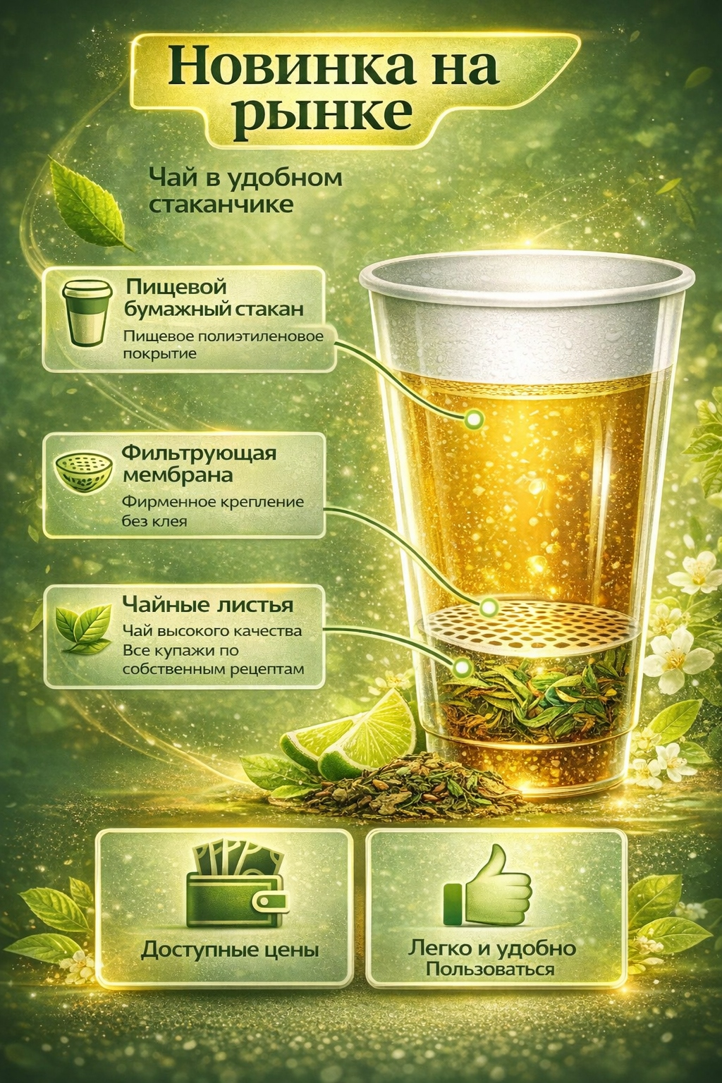 Чай в стаканчике
